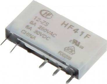 Relé P-HF41F-012-ZS, kompakte, për ngarkesa fuqie, e zezë