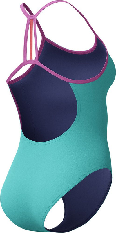 Kostum banje për goca Speedo Girls Club Training, Endurance+, lane back, turquoise rozë