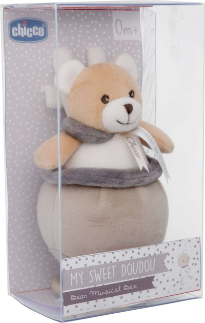 Lodër muzikore Chicco Doudou Music Box Bear 9618, arush pelushi, e bezhë
