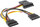 Kabllo e brendshme fuqie InLine SATA 15-pin, 3x SATA 15-pin, 0.15m, shumëngjyrëshe