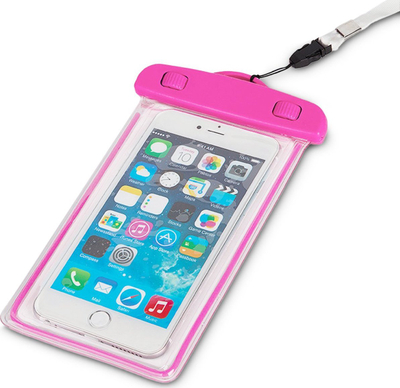 Qese universale uji për telefon PVC, 175x105 mm, me varëse, rozë