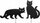 Плашило за птици Maximex Bird Scarer Cat, сет 2 парчиња, 37x29 cm, црна
