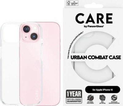 Mbulesë PanzerGlass CARE Flagship Case Urban Combat, për iPhone 15, transparente