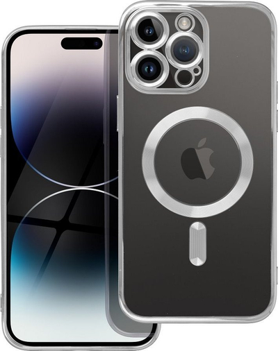 Заштитна маска OEM Electro MagSafe за iPhone 14 Pro Max, сребрена