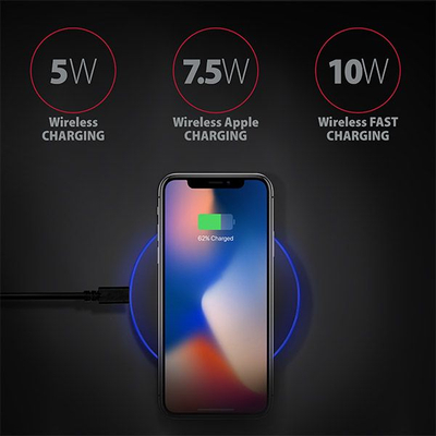 Bazë kariku per wireless AXAGON WDC-P10T, Qi 10W, micro USB, e zezë