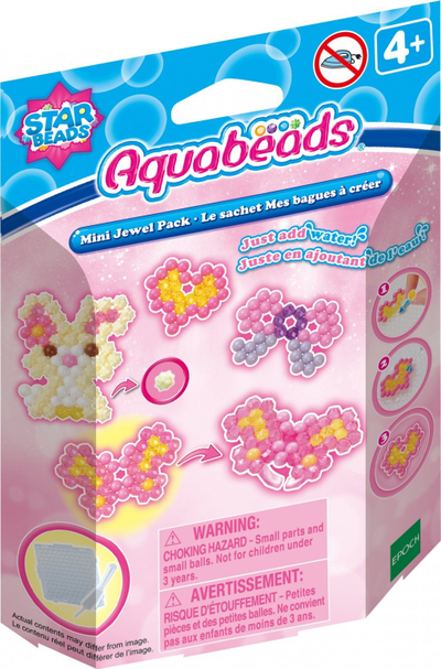 Set kreativ Aquabeads Mini Theme Assortment, rruza me ujë, për kalamaj, shumëngjyrësh