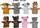 Kukull lodër Sunday Bikes Animal Doll, 23cm, MIX