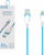 Kabllo Micro USB Somostel SMS-BP04, 1.2 m, 2.1A, blu