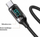 Kabllo karikimi Usams U78 USB-C në USB-C, 1.2m, 100W, me LED, e bardhë