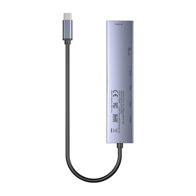 Hub USB C Unitek 7 në 1, 4K 60Hz, PD 100W, gri