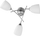 Llambadar tavani Activejet Nikita 3P, 3xE27 40W, nikel, xham i bardhë