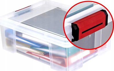 Kuti plastike Clip’n Store, 27L, 475x320x235mm, transparente