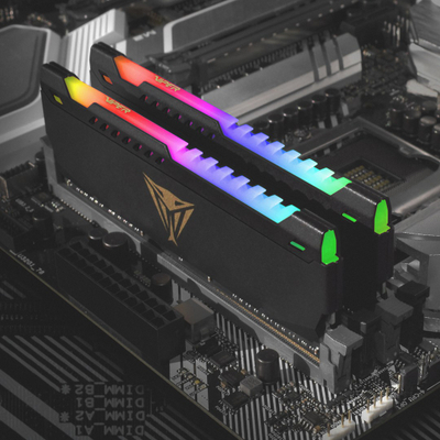 Ram Patriot Viper Steel RGB PVSR416G360C8K, 16GB DDR4, 3600MHz, e zezë