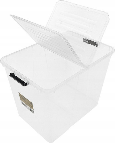 Kuti ruajtëse Plast Team Home Box Flex, 65L, me kapak, transparente