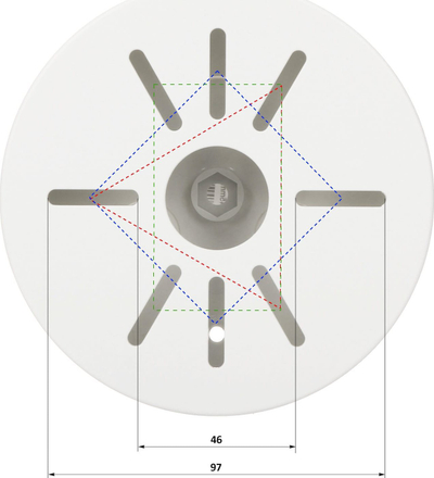 Mbajtëse kamerash Dahua PFA1320R, diametër 126mm, plastike, e bardhë