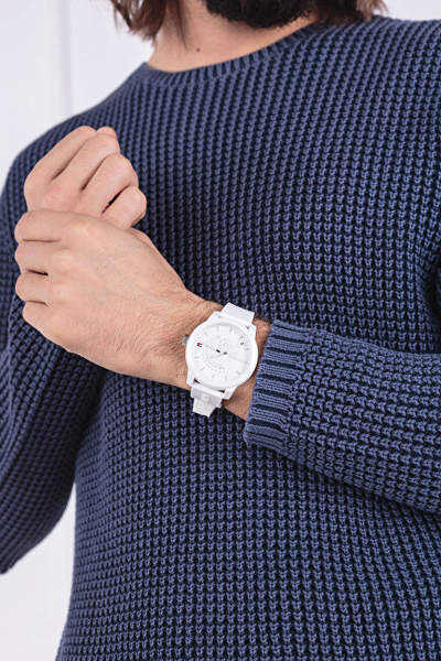 Orë dore për meshkuj Tommy Hilfiger, e bardhë
