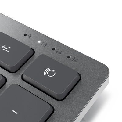 Tastierë dhe maus DELL KM7120W, RF Wireless + Bluetooth, QWERTY, e hirtë/titanium