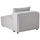 Modul divani njësh modern, tekstil kundër ujit, jastëk shpine, gri