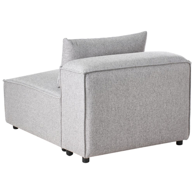 Modul divani njësh modern, tekstil kundër ujit, jastëk shpine, gri