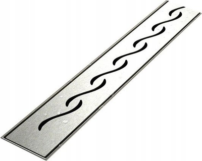 Kanaletë lineare drenazhi Mat Q0 L01 Wave, 70 cm, inox, me sifon