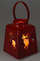 Llambë dekorative ADVENT Lantern Roraty, LED, 13 cm, me kohëmatës, e kuqe