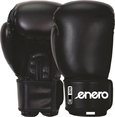 Doreza boksi Enero prej lëkure dhi, 12 oz, të zeza