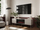 Komodë TV Cama Meble Tresse me oxhak elektrik, 180x40x54.5 cm, 1400-1600W, bezhë mat