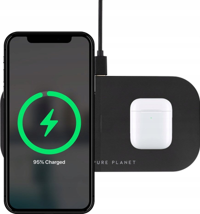 Karikues wireless dual Our Pure Planet 15W, Qi, Type C, i zi