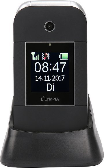Telefoni palosës Olympia Janus, ekran 2.4", 90 g, i zi