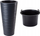 Vazo dekorative Flowerpot Sahara Slim 30 H57, plastike, për brenda edhe jashtë, ngjyrë antracit