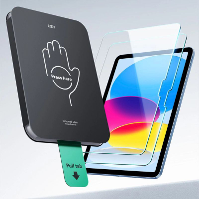 Заштитно стакло ESR UltraFit за iPad 10.9\" 2022, калено стакло, сет 2 парчиња, проѕирно