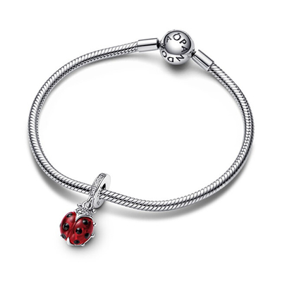 Rruazë për byzylyk Pandora Ladybug Moments 792571C01, e kuqe