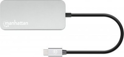 Docking station USB C Manhattan 130615, HDMI 4K, PD 100W, gri
