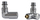 Set termostatik radiatori Vario Term Vision VIR02P, lidhje G 1/2, version i djathtë, krom