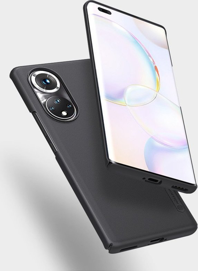 Kapak telefoni Nillkin Super Frosted Shield me këmbëz qëndrimi, për Honor 50 Pro, polikarbonat, i zi