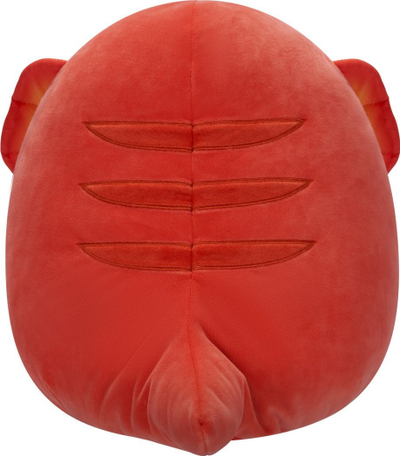 Lodër pelushi Squishmallow Maxie, hardhucë me frill, 12", e kuqe