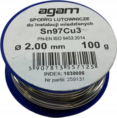 Tel saldimi Armack Soft Tin Solder No. 3, 2 mm diametër, 100 g, ngjyrë argjendi