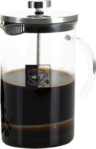 Ibrik qelqi me sitë, për kafe dhe çaj, transparent