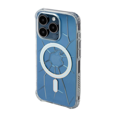 Mbrojtëse telefoni Kingxbar PQY Crack, MagSafe, për iPhone 15 Pro Max, transparente