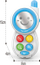 Telefon lodër WOOPIE BABY Interactive Little Phone, me tinguj, me drita, i bardhë me blu