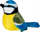 Lodër pellushi Beppe ZOO Eurasian Blue Tit, 13 cm, shumëngjyrëshe