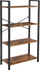 Raft librash VASAGLE LLS60BX, 4 kate, 120x66x30 cm, skelet metalik i zi, dru rustic brown