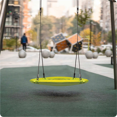 Luhatëse fole lejleku Neo-Sport SWINGO XXL, 95 cm, mban gjer 150 kg, e verdhë