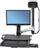 Ergotron StyleView Sit-Stand Combo System со работна површина, Polished aluminum/black