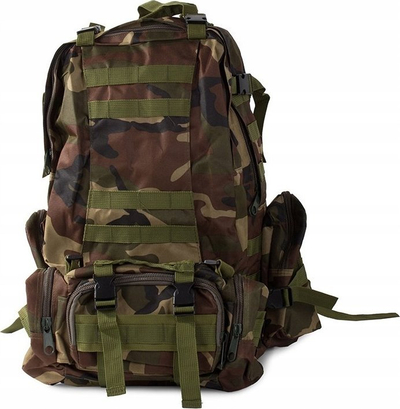 Çantë shpine taktike ushtarake, 48.5L, sistem MOLLE, kamuflazh
