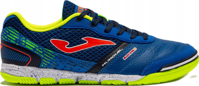 Atlete futsalli Joma Mundial 22 Indoor, me shollë jo-shqitëse, për të rritur, blu me neon