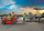 Set lodrash Playmobil Air Stunt Show 70835, automjet shërbimi me mekanik, 54 pjesë, portokalli