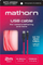 Кабел tethering Mathorn MTC-200, USB A во USB C, 2m, магента