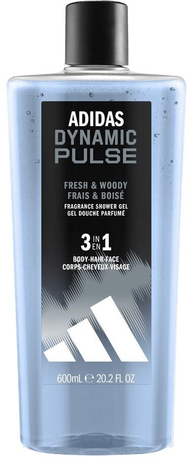 Xhel dushi Adidas Dynamic Pulse, 3 në 1 për trup, flokë edhe fytyrë, 600 ml