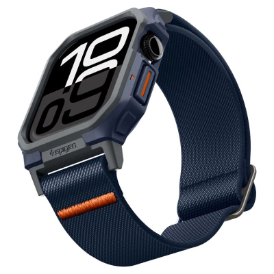 Rrip ore Apple Watch Spigen Lite Fit Pro, Series 10 46mm, TPU poliester, blu navy